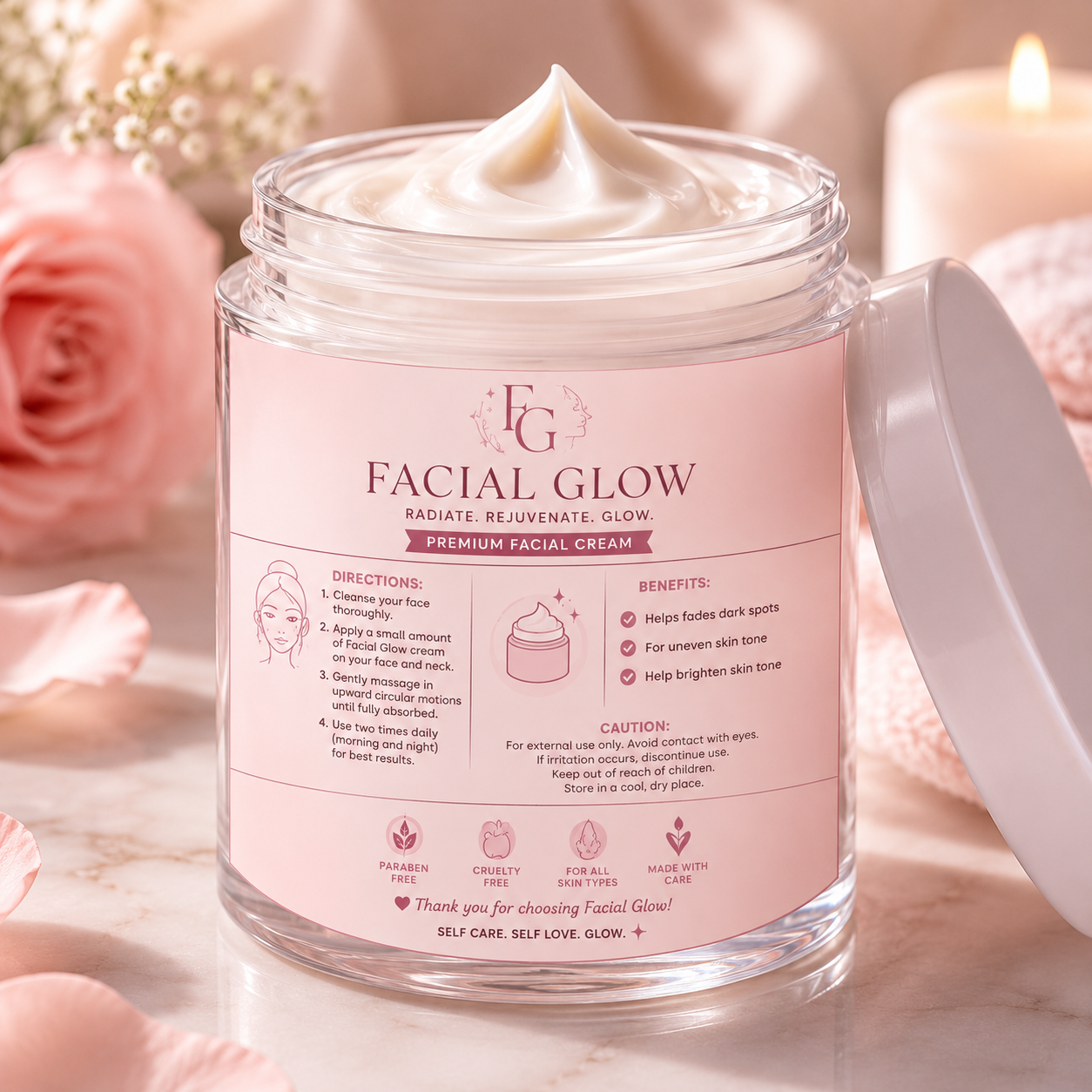 Facial glow face cream